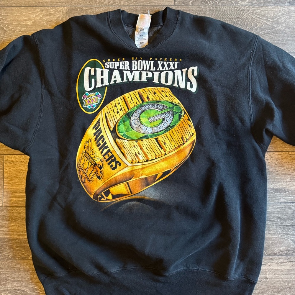 Vintage Green Bag Packers Super Bowl Crewneck Sweater
